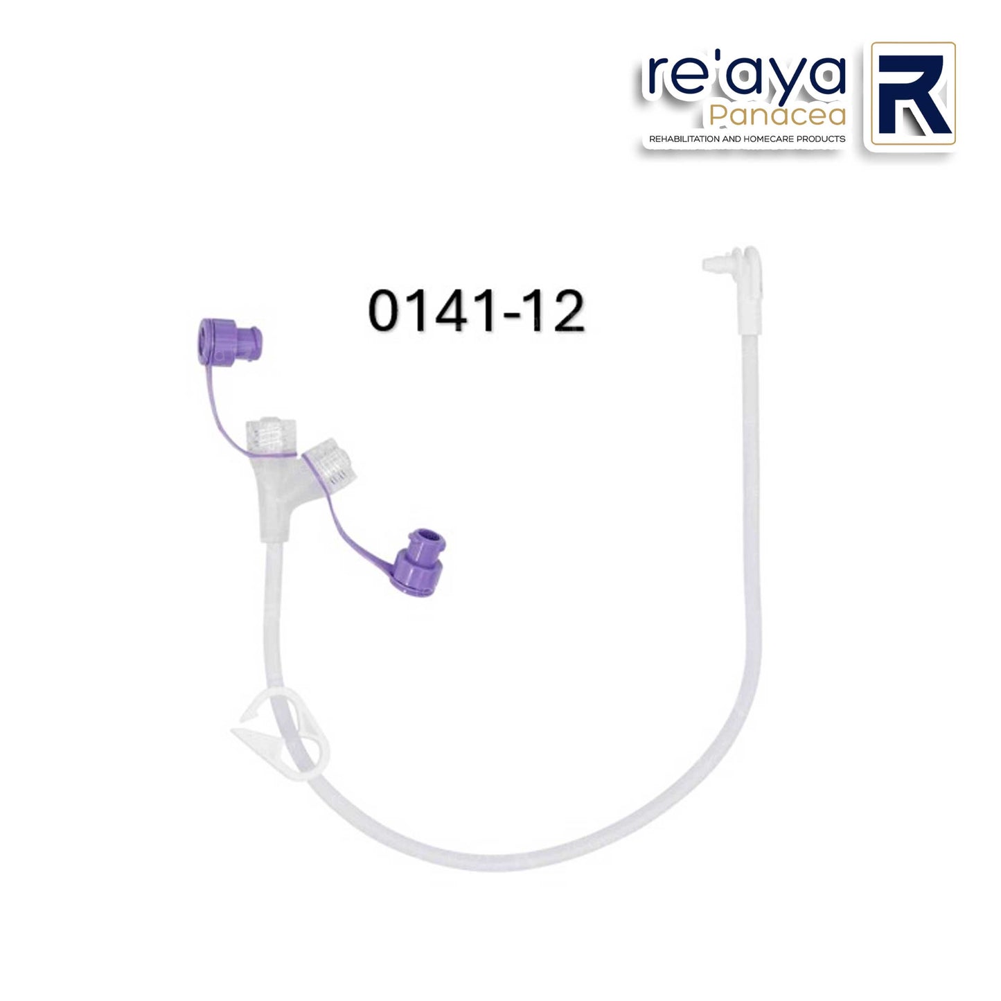 0141 MIC-KEY* CONTINUOUS FEED EXTENSION SET WITH ENFit CONNECTORS, SECUR-LOK* RIGHT Angle Connector, 2 Port "Y" ENFit Connectors and Clamp, 5PCS/BOX