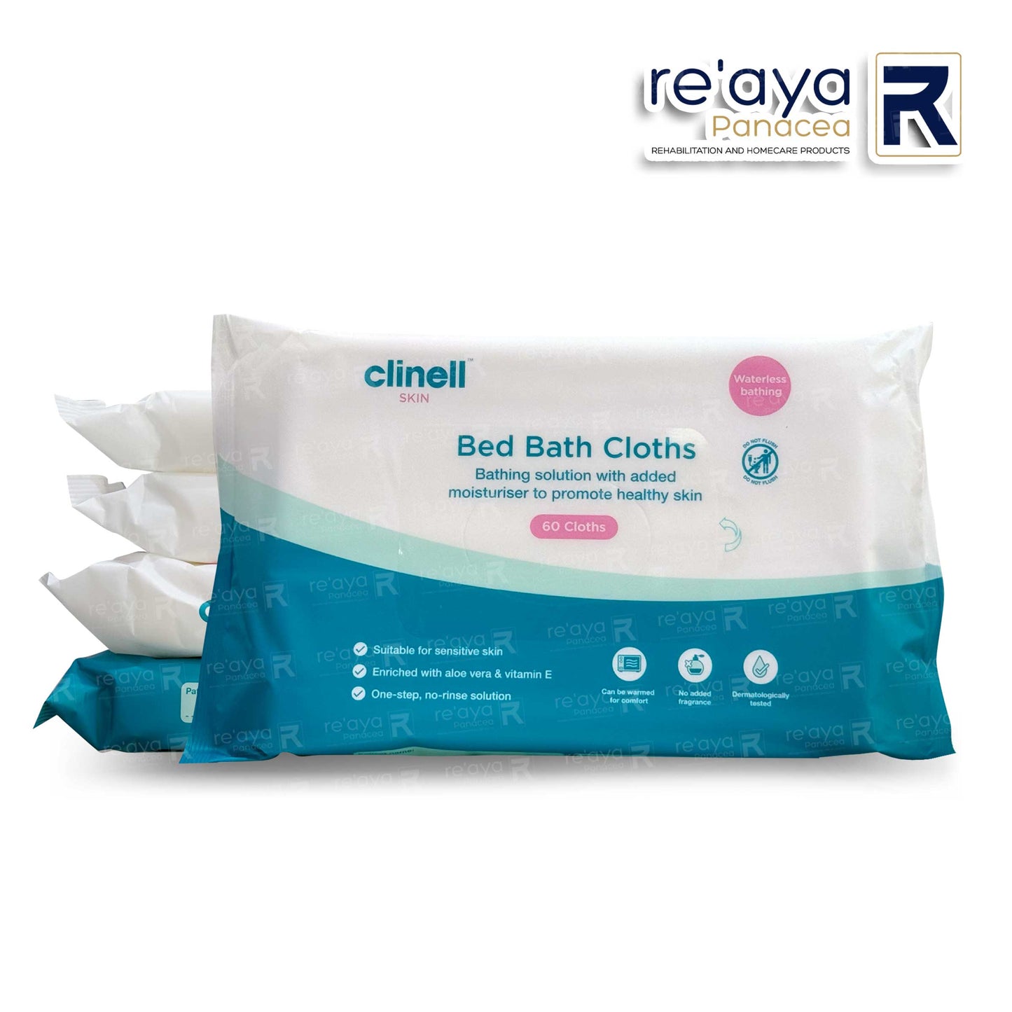 CLINELL BODY CARE WIPES 60'S - BED BATH ALTERNATIVE