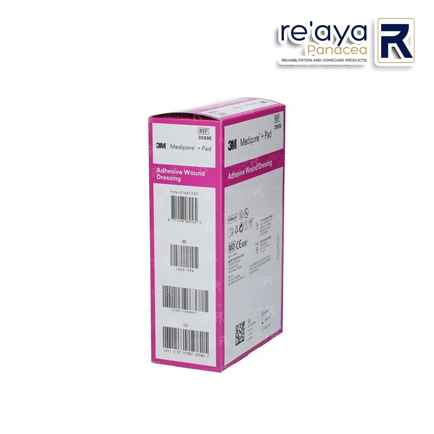 3569E - 3M MEDIPORE + PAD SOFT CLOTH ADHESIVE WOUND DRESSING, SIZE:: 10cm x 15cm (4" x 6")