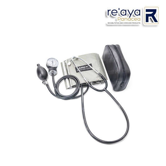 ANEROID SPHYGMOMANOMETER WITH STETHOSCOPE - ABN HOME BLOOD PRESSURE KIT
