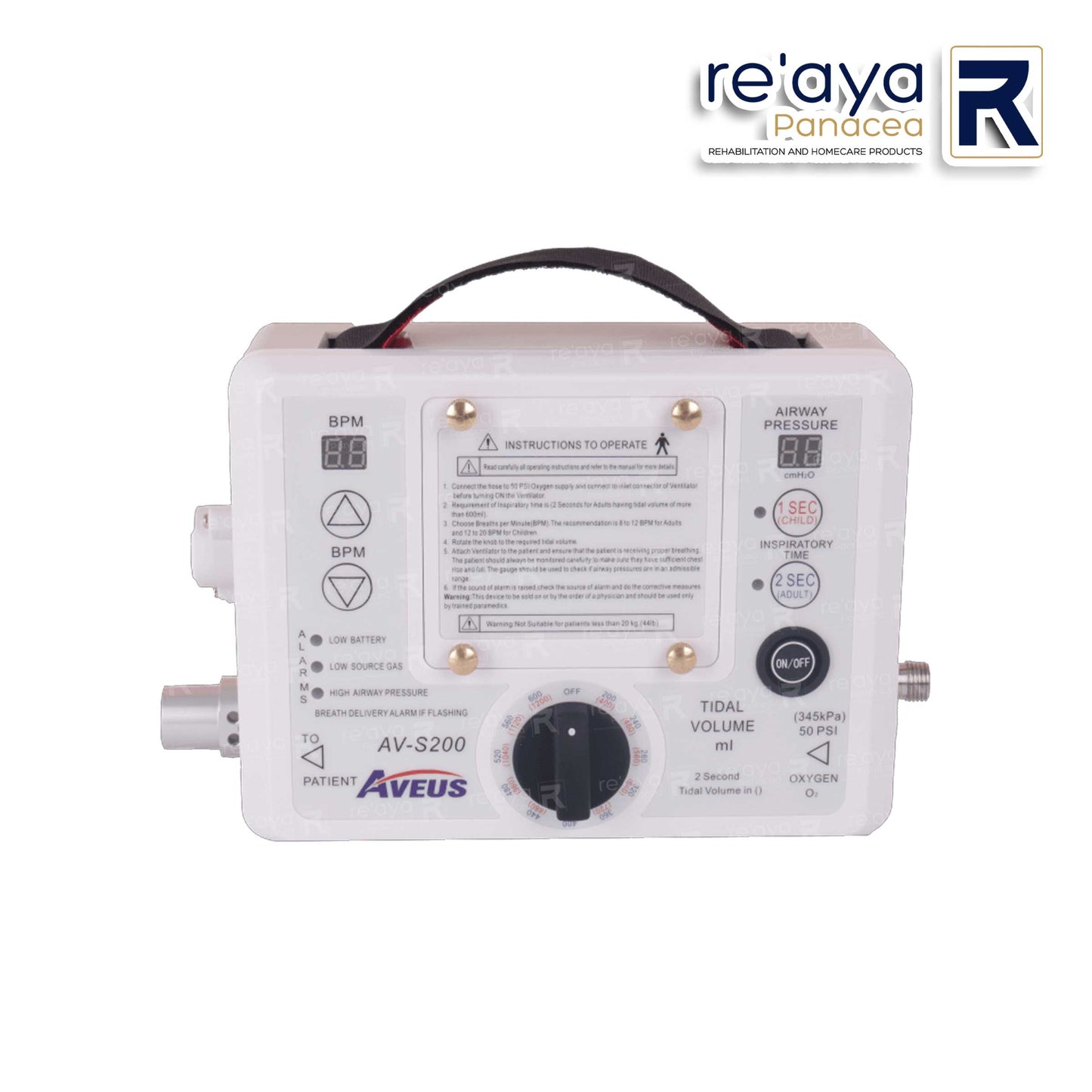 AV-S200 PORTABLE VENTILATOR WITH ASSIST CONTROL