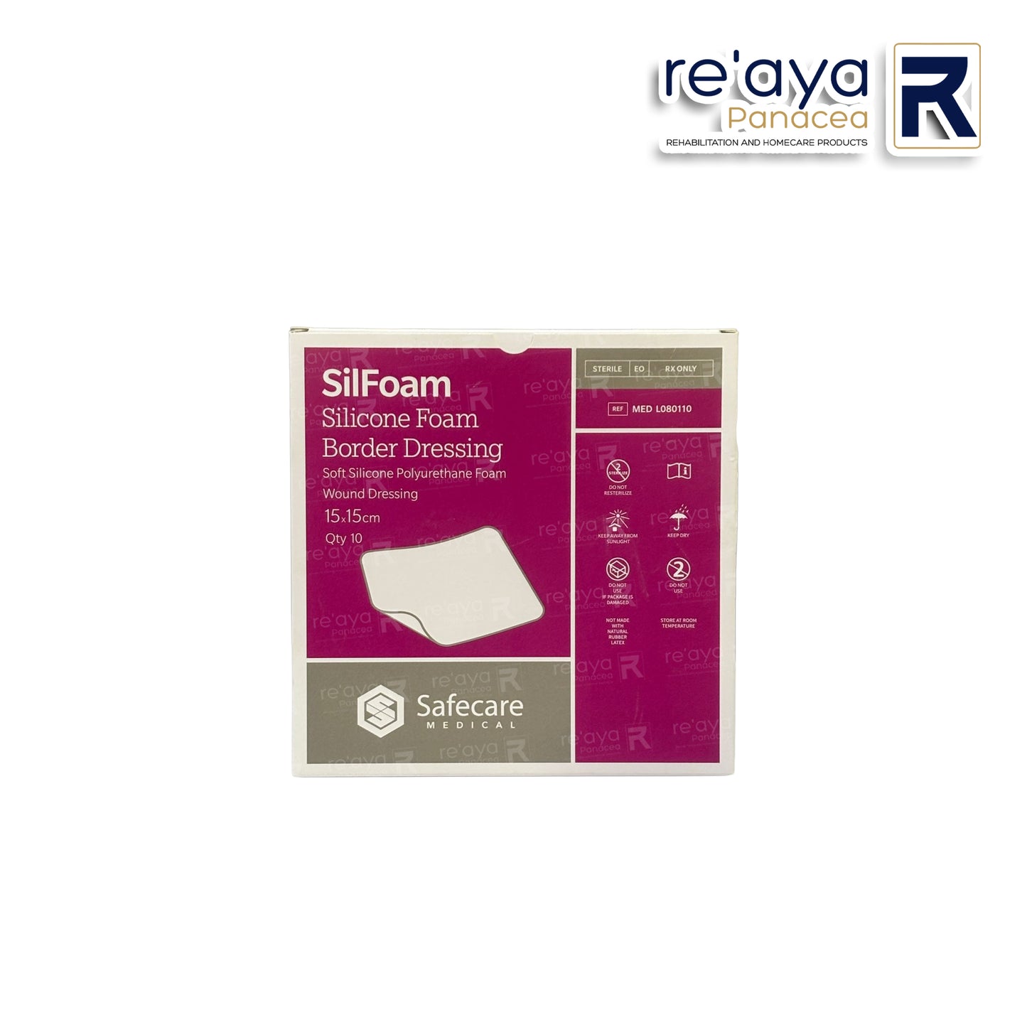 SILFOAM WOUND DRESSING BORDER FLEX, 10PCS/PACK