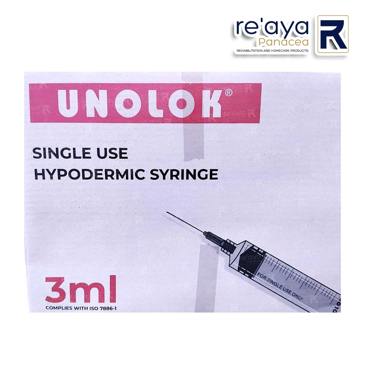 UNOLOK SINGLE USE 3ml SYRINGE WITH NEEDLE (HMD), PACK OF 100