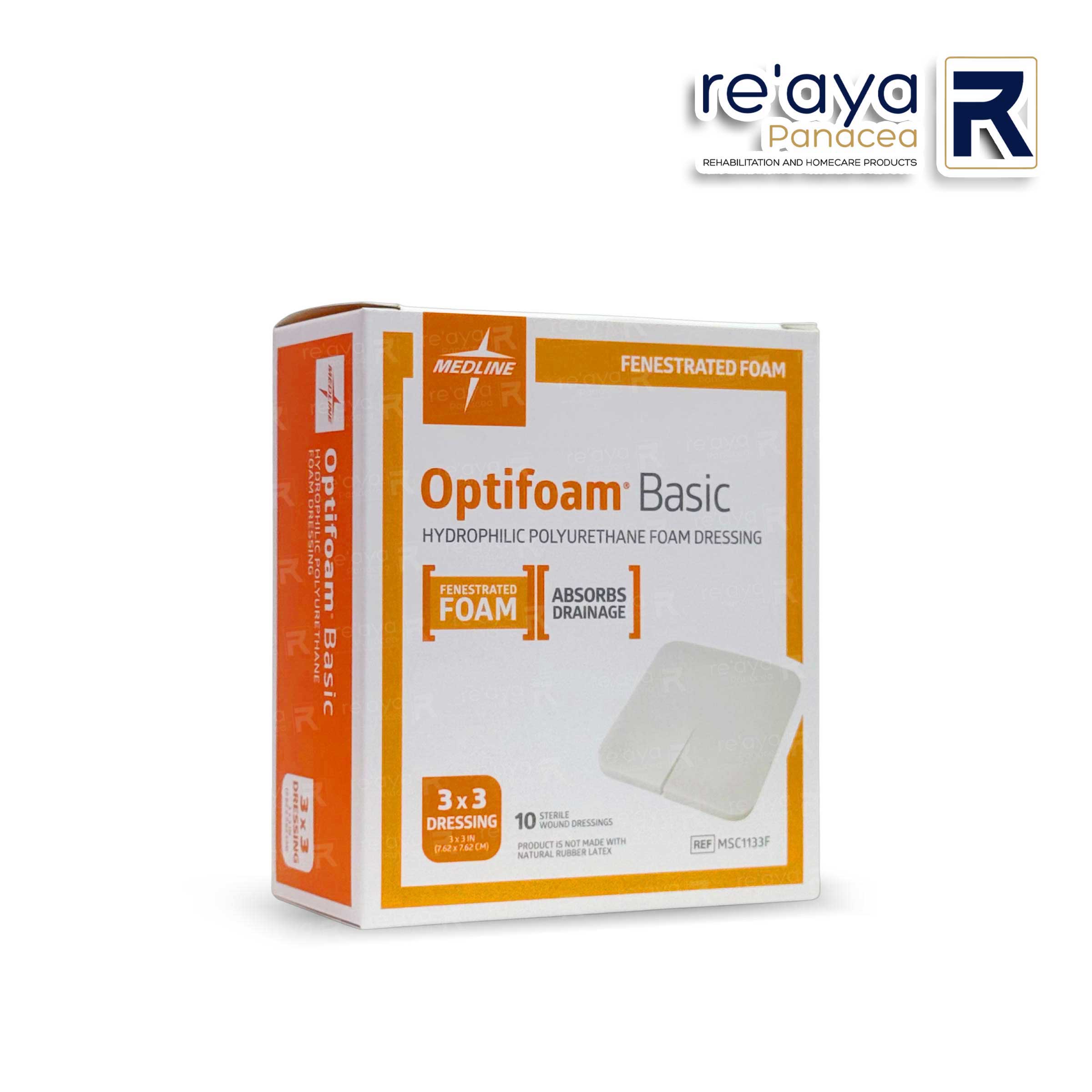 OPTIFOAM BASIC 3x3 HYDROCELLULAR FOAM DRESSING – Reaya