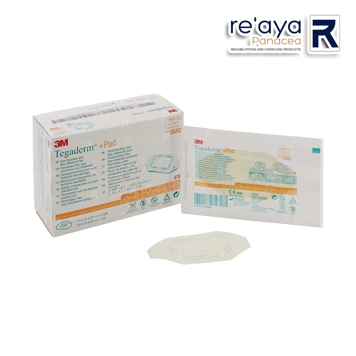 3582 TEGADERM + PAD TRANSPARENT DRESSING WITH ABSORBENT PAD