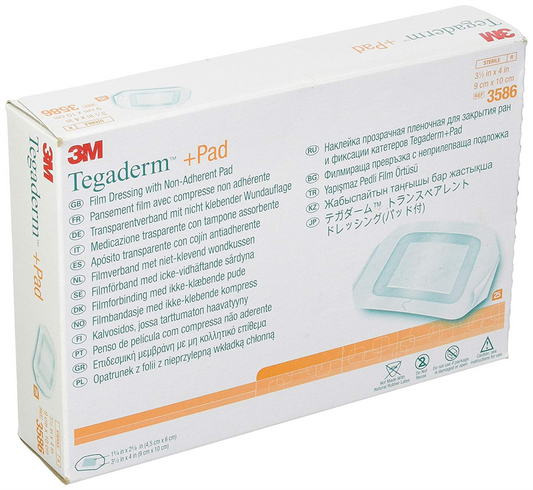 3586E TEGADERM + PAD TRANSPARENT DRESSING WITH ABSORBENT PAD