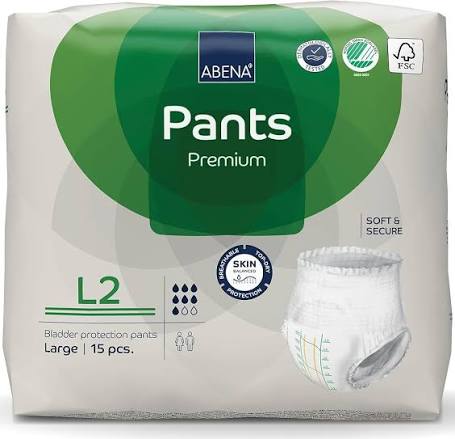 ABENA PREMIUM PANTS L2, PACK OF 15