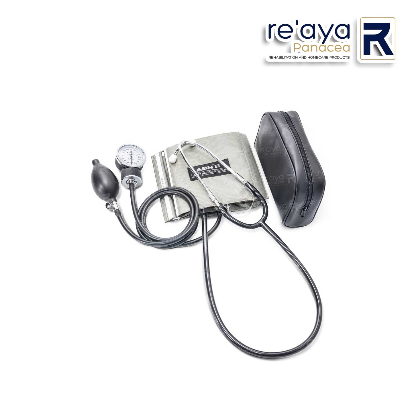 ANEROID SPHYGMOMANOMETER WITH STETHOSCOPE - ABN HOME BLOOD PRESSURE KIT
