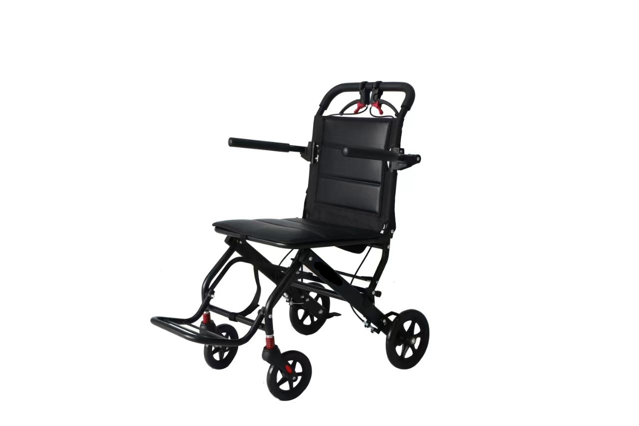 ULTRA-LIGHTWEIGHT PORTABLE MANUAL TRANSPORT WHEELCHAIR