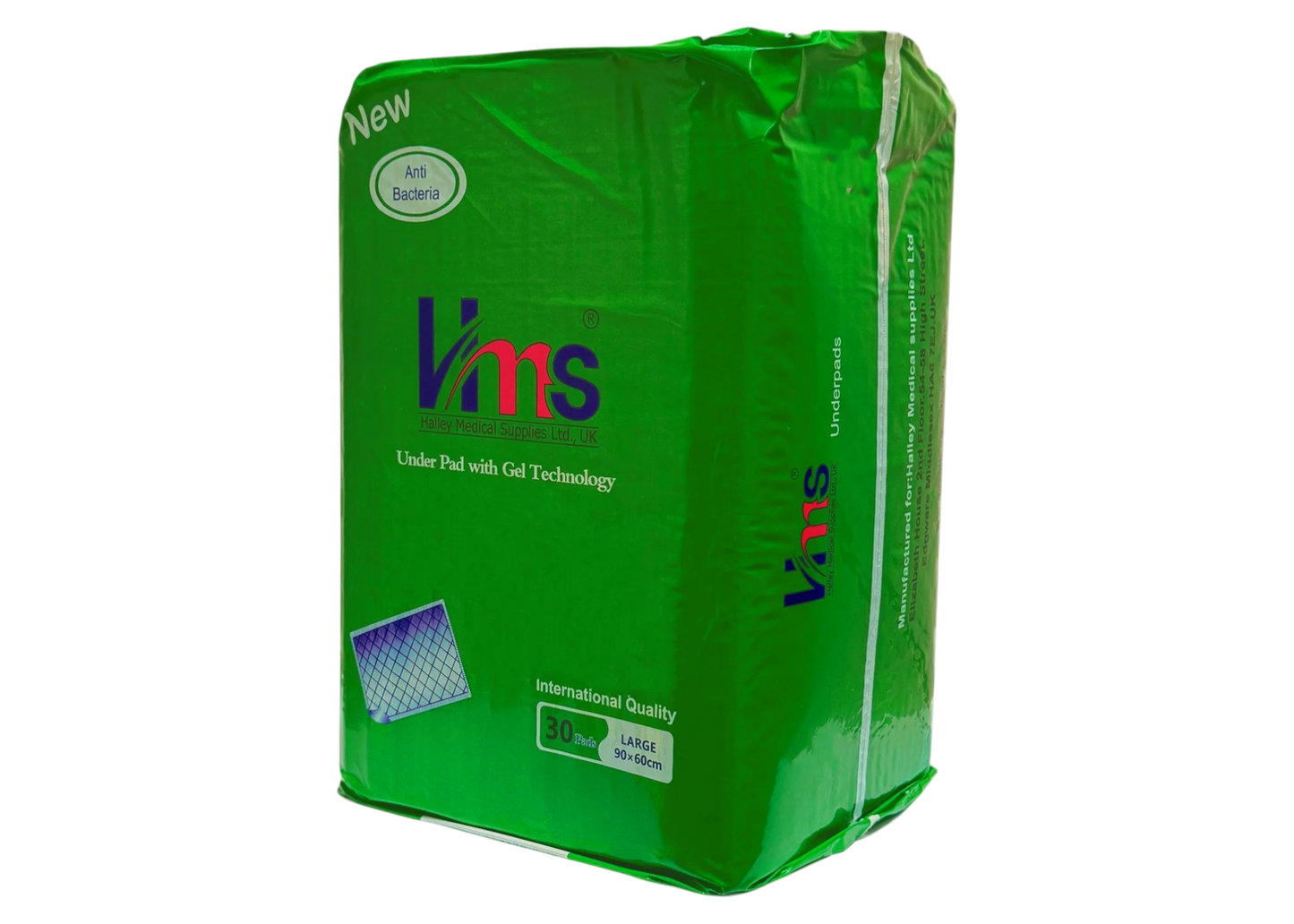 HMS UNDERPAD WITH GEL TECHNOLOGY 60X90CM, 30'S/PK