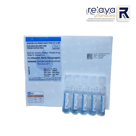 NORMAL SALINE 10ML (AMPOULES) 100's/BOX