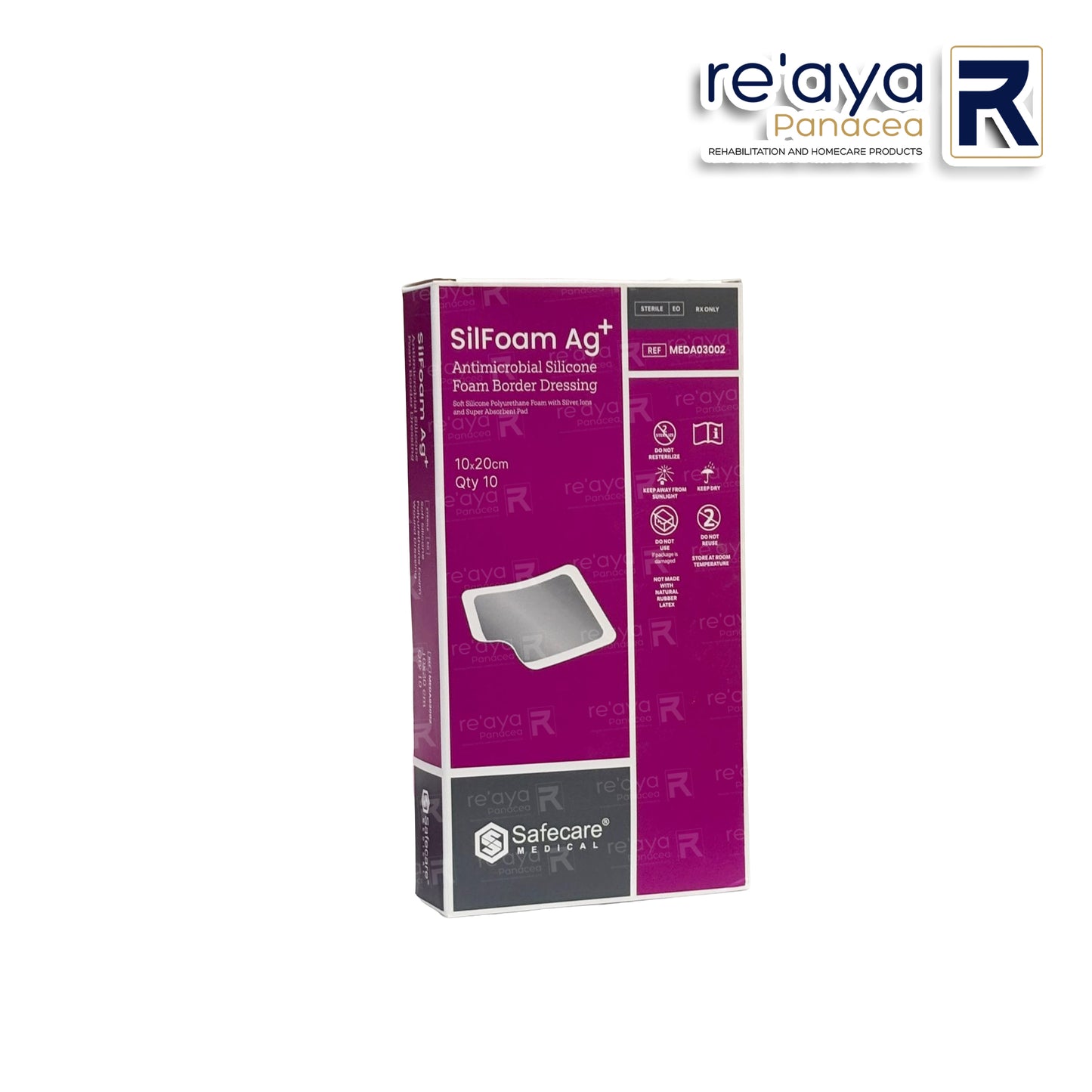 SILFOAM AG+ ANTIMICROBIAL SILICONE FOAM BORDER DRESSING