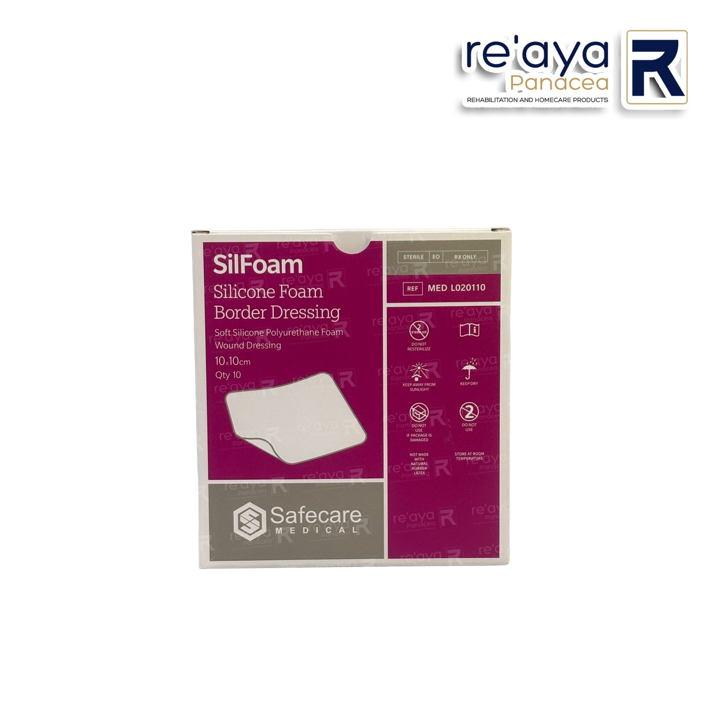 SILFOAM WOUND DRESSING BORDER FLEX, 10PCS/PACK
