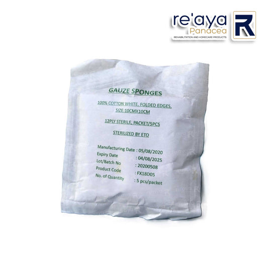 STERILE GAUZE SPONGES PLAIN , 12PLY, 10X10CM