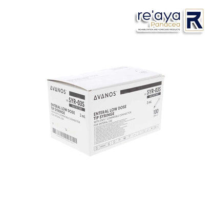 SYR-03S ENTERAL SYRINGE PURPLE, 3ml, SINGLE USE, LOW DOSE TIP WITH ENFIT CONNECTOR, 100/CASE