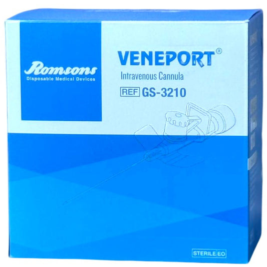 PREMIUM IV CANNULA WITH P.U CATHETER INJECTION PORT - PACK OF 50 (GS-3210)