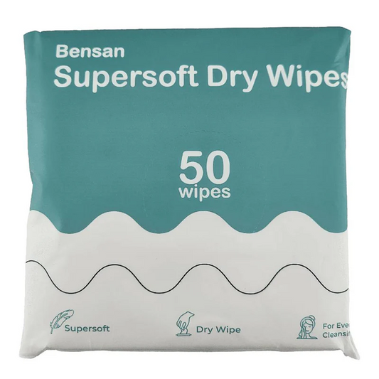 BENSAN SUPERSOFT DRY WIPES, PACK OF 50