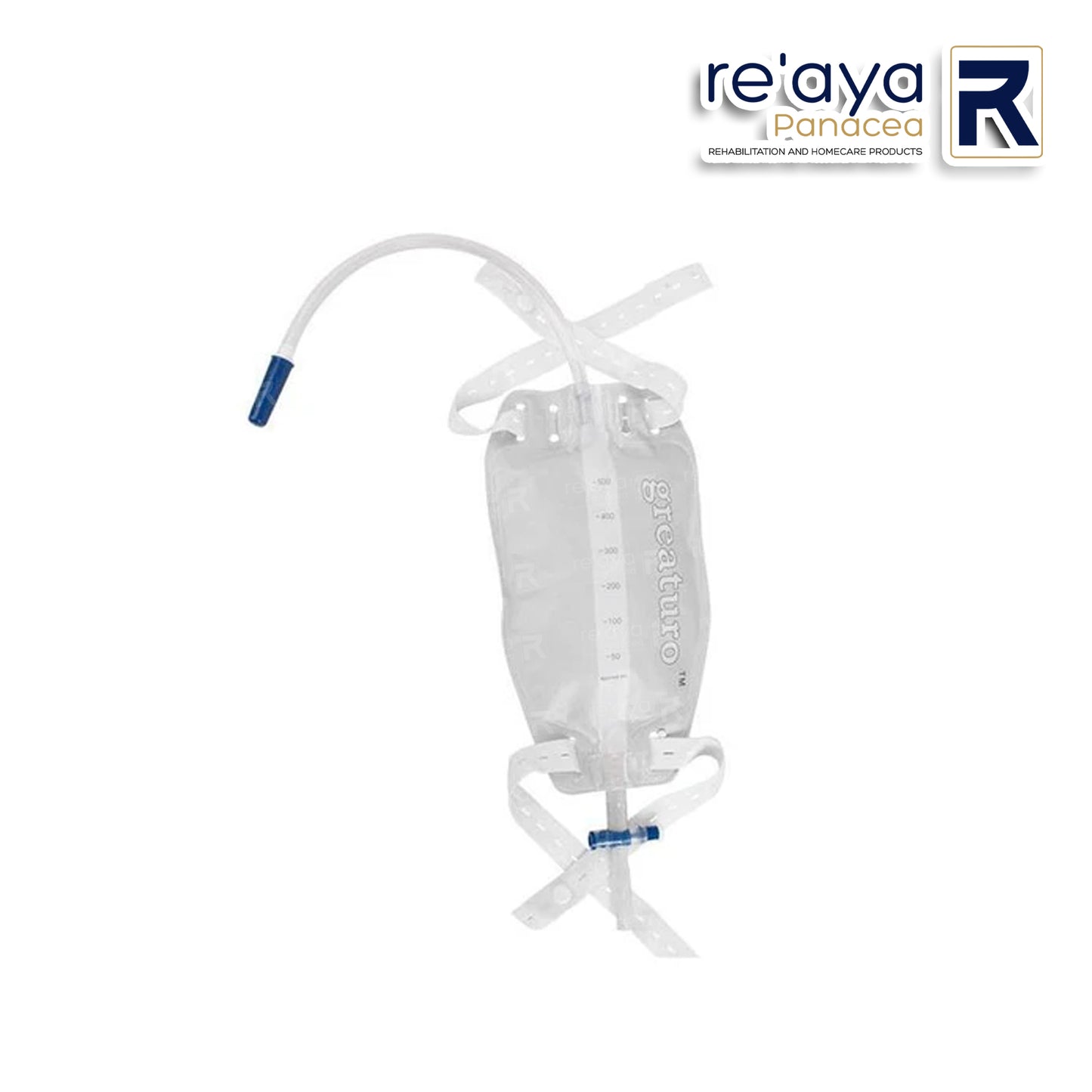 GREATURO URINE LEG BAG 500ML WITH T VALVE - GCU230112