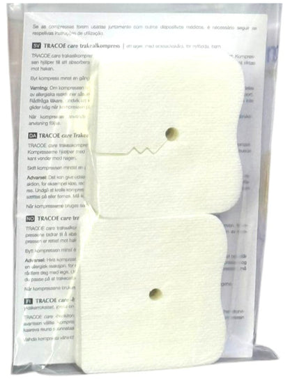 TRACOE CARE TRACHEAL COMPRESSES WITH ZIGZAG SLIT, 10/PK – REF 961