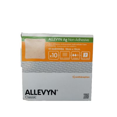 ALLEVYN Ag NON-ADHESIVE Foam Dressing 10cm x 10cm - Pack of 10