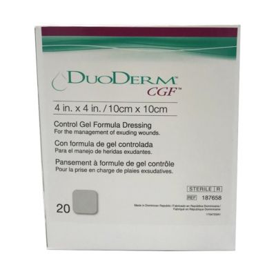 DuoDERM CGF Sterile Dressing 10x10cm (4" x 4"), 20's/Box (187658) - Advanced Wound Care