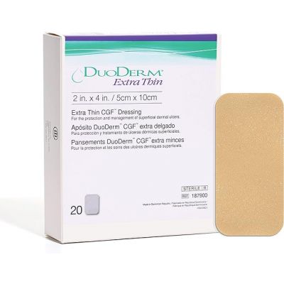 Duoderm Extra Thin Hydrocolloid Dressing, 5cm x 10cm, for Advanced Wound Care