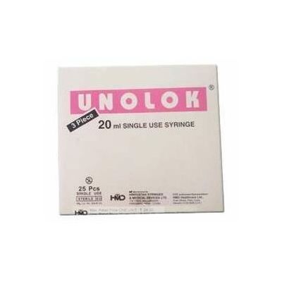 unolok 20ml single use syringe