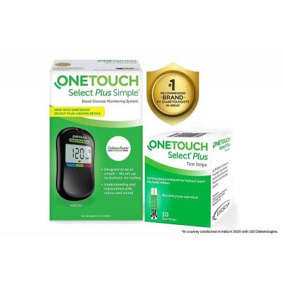 Glucometer  One-Touch  Select Plus Simple Glucometer