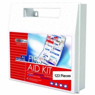 First Aid Box  AidPlus  All-Purpose First Aid Kit 123 peices