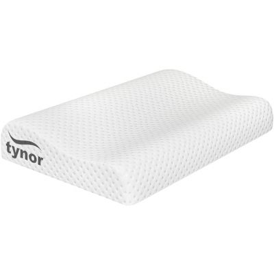 Tynor Elite Contoured Memory Pillow – Firm & Soft Neck Support for Side & Back Sleepers (White)
