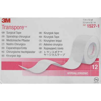 3M Transpore Transparent Surgical Tape 2.5cm x 9.14m – 12 Rolls Box