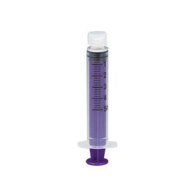 SYR-05S Enteral syringe. Purple ,5ml, single use, low dose tip with ENFit connector, 100/Case