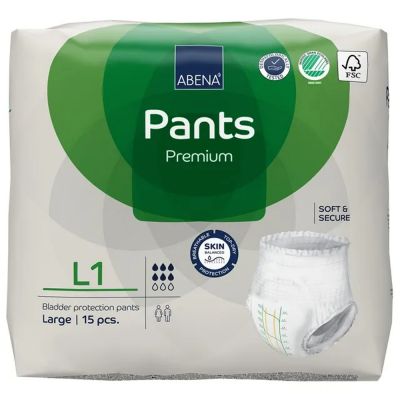 ABENA PREMIUM PANTS L1, PACK OF 15