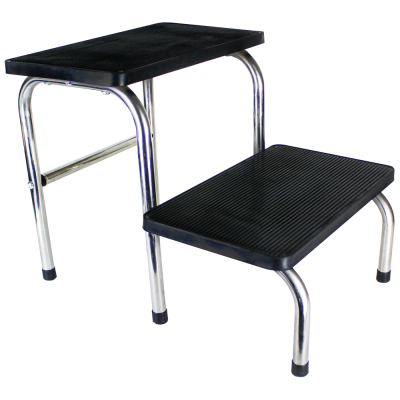 STAINLESS STEEL FOOT STOOL DOUBLE STEP