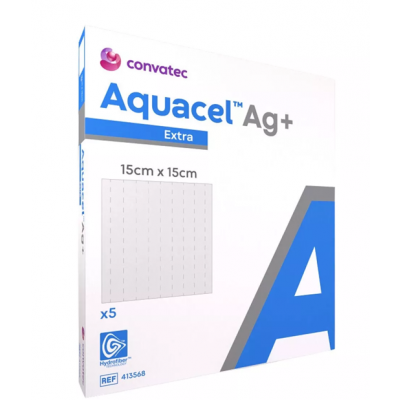 AQUACEL Ag+ Extra, 15x15cm (6"x6"), 5's/box