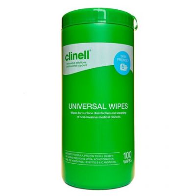 CLINELL UNIVERSAL WIPES TUB 100'S