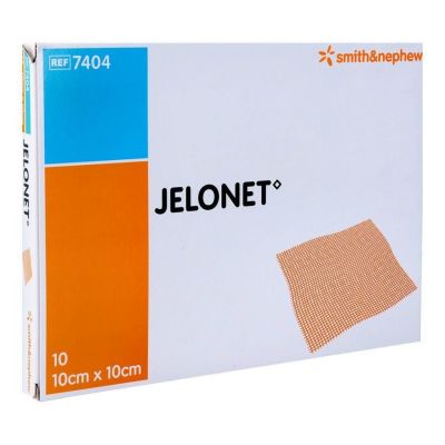 Jelonet Paraffin Gauze Dressing, 10x10cm, Pack of 10