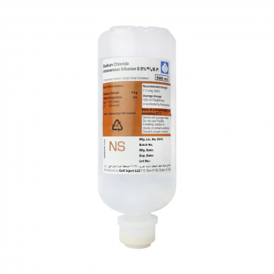 Normal Saline for Intravenous Infusion - 500ml 