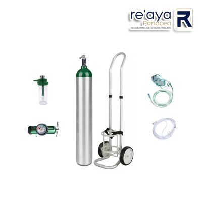  4.5L Aluminum Oxygen Cylinder with Regulator, Valve, and Oxygen Mask