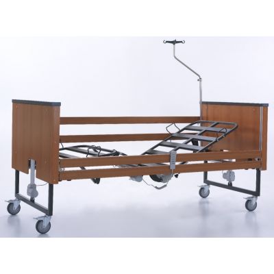 4 MOTORS HOME CARE ELECTRIC BED - WOODEN SIDE RAILS - SERENITY