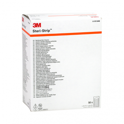 R1546 Steri-Strip Reinforced Adhesive Skin Closures, 6mm x 100mm, 50/BOX